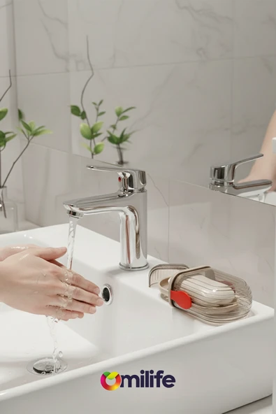 Şeffaf Kutu Şeklinde Plastik Katı Sabunluk Pratik Kullanımlı Hijyenik Banyo Sabun Kabı - Resim 6