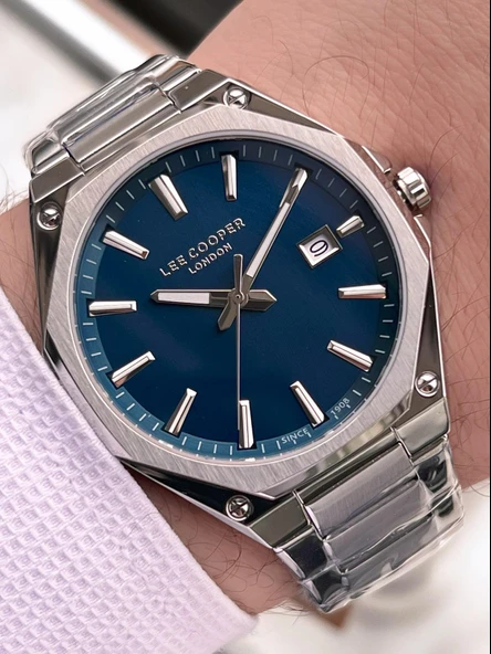 Lee Cooper İtalyan Tasarım Bileklik Hediyeli 2 Yıl Garantili 5 Atm Erkek Kol Saati ELC.08252.390 - Resim 2