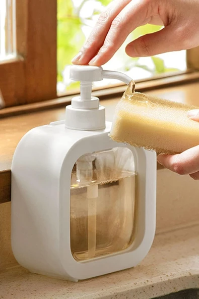 Pompalı Sıvı Sabunluk Plastik Malzemeli Pratik Kullanımlı Dispenser Banyo ve Mutfak İçin Uygun Şık Tasarımıyla Dayanıklı ve Dekoratif Sıvı Sabunluk Modeli ürün görseli