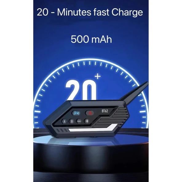 Bt62 Motosiklet Kask Kulaklığı Bluetooth Intercom 2 Intercom Bağlantılı - 6