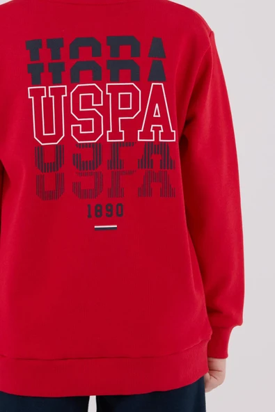 U.S. Polo Assn. Erkek Çocuk Logolu Kalın 3 İplik Kumaş Lastikli Uzun Kollu Eşofman Takım - 4