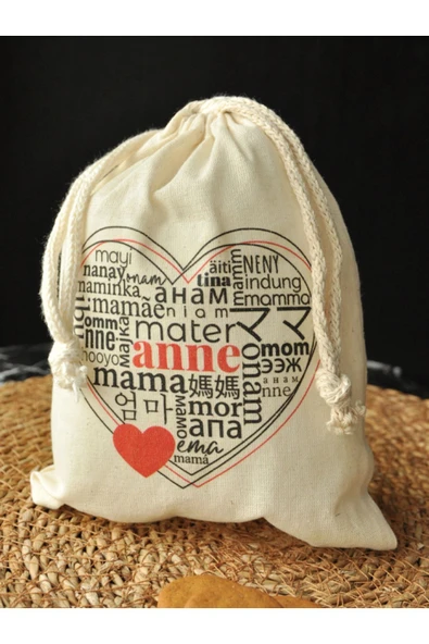 Anneler Günü Hediye Keseli Kupa Kızıl Kahve - Resim 3