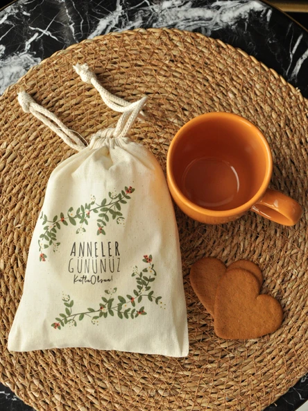 Anneler Günü Hediye Keseli Kupa Hardal  300 ml - 2