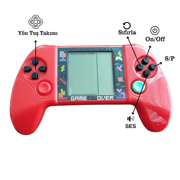 Taşınabilir Tetris Oyun Konsolu Renkli Retro Elektronik Oyun Aleti Çocuklar İçin Eğlenceli Mini Konsol - Resim 4