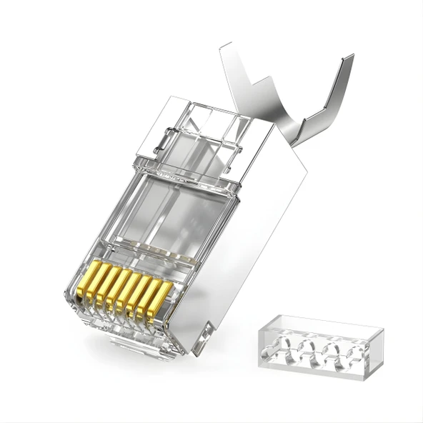 MN6 M118XF Cat 7 jack/30Gbps’ye kadar Hız-Nikel kaplı koruma-80 Adet/Cat7 rj45 konnektör-Cat7 CAT6A Soket