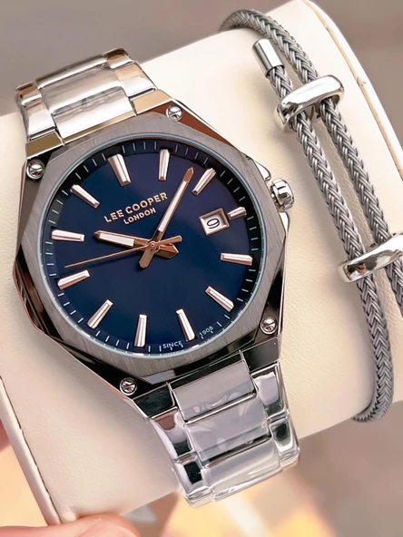 Lee Cooper İtalyan Tasarım Bileklik Hediyeli 2 Yıl Garantili 5 Atm Erkek Kol Saati ELC.08252.690 ürün görseli