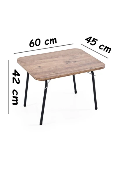 Exent 45x60 Katlanır Masa + 2 Adet Kamp Sandalyesi, Çift dikişli 120 kg kapasiteli-KIR-LAC-ATL - Resim 3