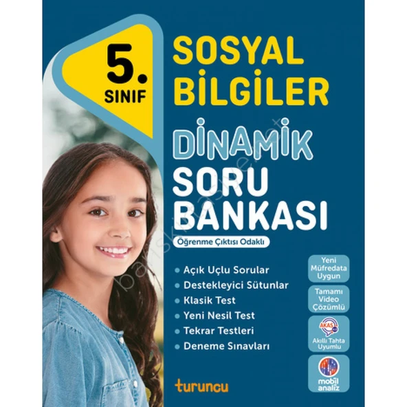 5. Sınıf Sosyal Bilgiler Dinamik Soru Bankası Turuncu Yayınları ürün görseli