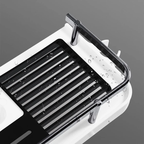 Banyo Rafı Tek Katlı Yapışkanlı Pratik Kurulumsuz Duvar Tipi Şampuan Sabun Organizeri - Resim 7