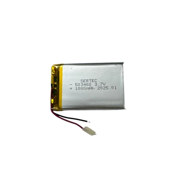 503450 3.7V 1000 MAh Li-Polymer Pil Devreli/1.5A