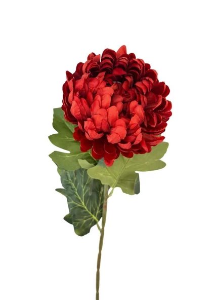 Yapay Çiçek Krizantem Kırmızı 90cm Tek Dal Kumaş Çiçek Uzun Dal ürün görseli 1