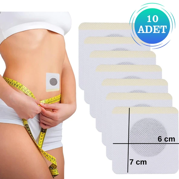 10 Adet Zayıflama Göbek Bandı Slim Patch Termal Etkili Karın Bandı İştah Azaltıcı Özellikli İnce Yapılı Yapışkanlı Vücut Şekillendirme Yardımcı Ürünü - Resim 3