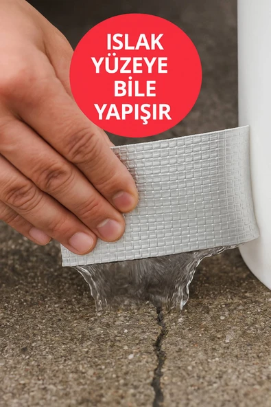 Su Geçirmez Isıya Dayanıklı Alüminyum Onarım Bandı 5cm x 5m – Güçlü Yapışkanlı Sızdırmaz Tamir Bandı - 4