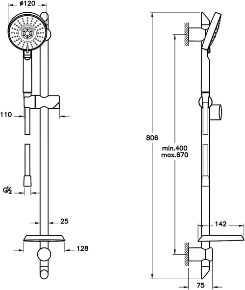 Artema Master Slot Sürgülü El Duşu Takımı A45691 - 2