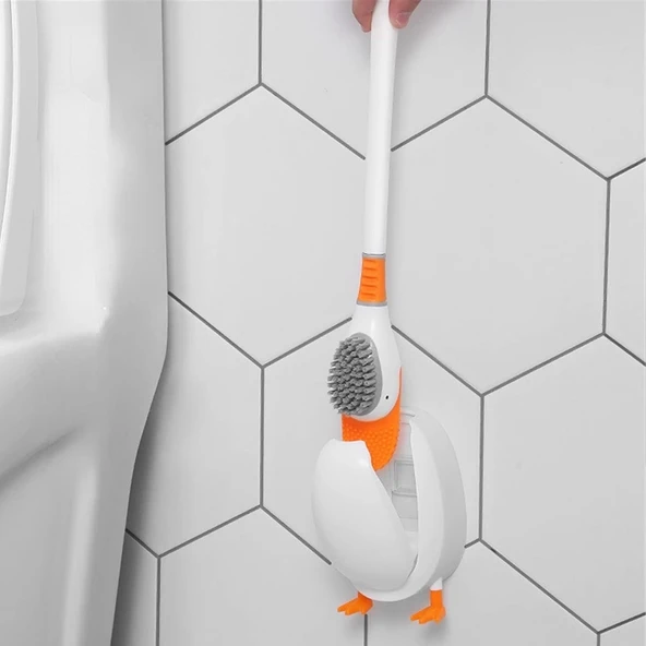 Ördek Görünümlü Tuvalet Fırçası Sevimli Tasarımıyla Hijyenik Temizlik Sağlayan Pratik Fırça - Resim 2