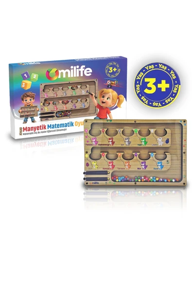 Manyetik Renkli Sayma ve Eşleştirme Labirenti - Ahşap Montessori Oyuncağı, 3-5 Yaş Çocuklar için Eğitici, Eğlenceli ve Taşınabilir Manyetik Boncuk Oyun Seti ürün görseli 1