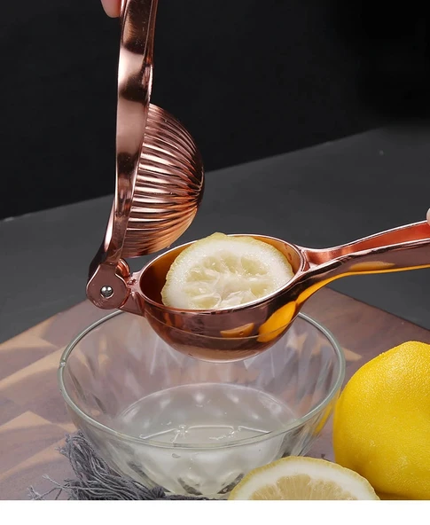 MyBru Rose Paslanmaz Çelik Limon Sıkacağı Narenciye sıkacağı (Büyük Boy) - Resim 2