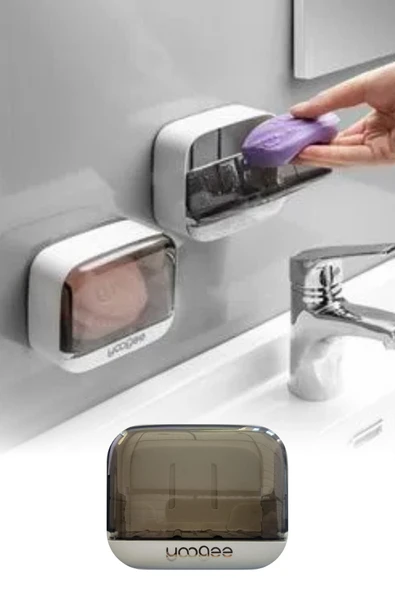 Çekmece Model Pratik Katı Sabunluk Su Biriktirme Hazneli Hijyenik ve Şık Sabun Kabı ürün görseli