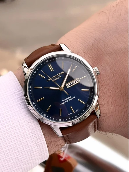Lee Cooper İtalyan Tasarım Bileklik Hediyeli 2 Yıl Garantili 5 Atm Erkek Kol Saati ELC.08235.394 - 3