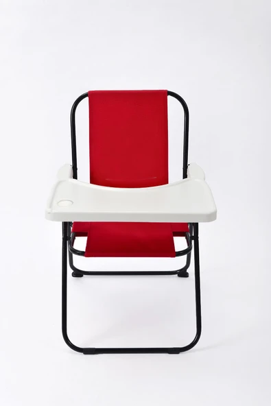 EXENT 2–6 Yaş, Katlanabilir Çocuk Sandalyesi ve Masası Tak-Çıkar Masa-KIRMIZI - 3