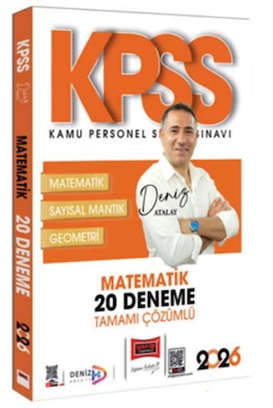 2026 KPSS Tamamı Çözümlü Matematik 20 Deneme / Deniz Atalay / Yargı Yayınevi / 9786253707040 ürün görseli