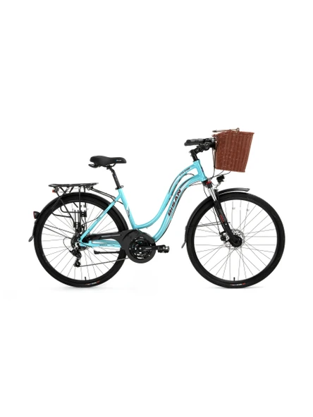 Bisan CTX 6300 MD Fren 21 Vites 28 Jant Şehir Bisikleti Turkuaz Bordo 18 Kadro ürün görseli