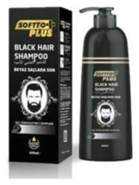 Softto+Plus Saçı Siyahlaştırıcı Black Hair Şampuan 350ML ürün görseli 1