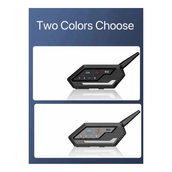 Bt62 Motosiklet Kask Kulaklığı Bluetooth Intercom 2 Intercom Bağlantılı - 4