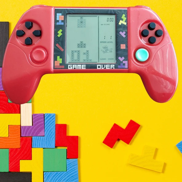 Taşınabilir Tetris Oyun Konsolu Renkli Retro Elektronik Oyun Aleti Çocuklar İçin Eğlenceli Mini Konsol - Resim 7