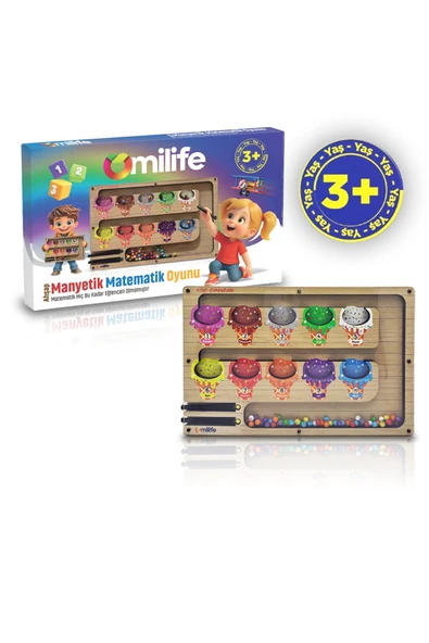 Manyetik Renkli Sayma ve Eşleştirme Labirenti - Ahşap Montessori Oyuncağı, 3-5 Yaş Çocuklar için Eğitici, Eğlenceli ve Taşınabilir Manyetik Boncuk Oyun Seti - Resim 9