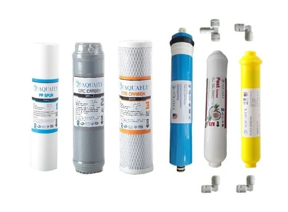 AQUA FLY Su Arıtma Cihazı Filtresi Çift Karbonlu 6lı Takım Arıtıcı Filtresi 10' AÇIK KASA UYUMLU ürün görseli