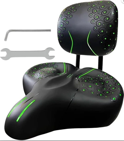 Sırt Destekli Bisiklet Sele Koltuğu Sırt Desteği ile Bisiklet Elektrikli Bisiklet Selesi Yeşil ürün görseli