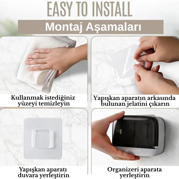 Çekmece Model Pratik Katı Sabunluk Su Biriktirme Hazneli Hijyenik ve Şık Sabun Kabı - Resim 7