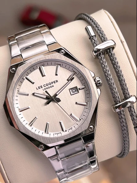 Lee Cooper İtalyan Tasarım Bileklik Hediyeli 2 Yıl Garantili 5 Atm Erkek Kol Saati ELC.08252.330 ürün görseli