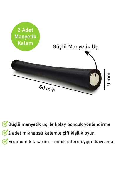 Manyetik Renkli Sayma ve Eşleştirme Labirenti - Ahşap Montessori Oyuncağı, 3-5 Yaş Çocuklar için Eğitici, Eğlenceli ve Taşınabilir Manyetik Boncuk Oyun Seti - Resim 2