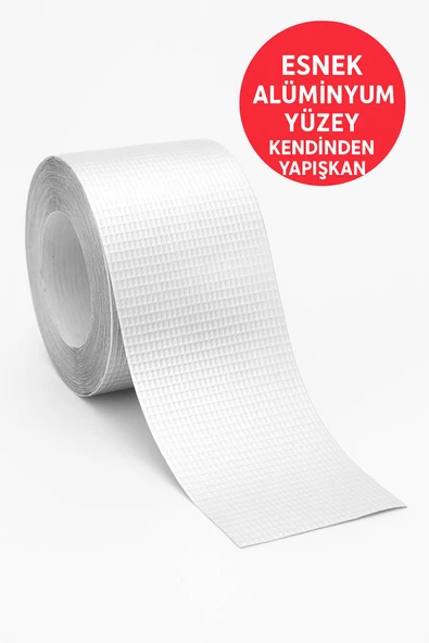 Su Geçirmez Isıya Dayanıklı Alüminyum Onarım Bandı 5cm x 5m – Güçlü Yapışkanlı Sızdırmaz Tamir Bandı - 5
