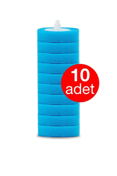 Kullan At Süngerli Tuvalet Temizleme Fırçası Yedek Başlığı 10 Adet Pratik Hijyenik Tuvalet Temizlik Süngeri ürün görseli