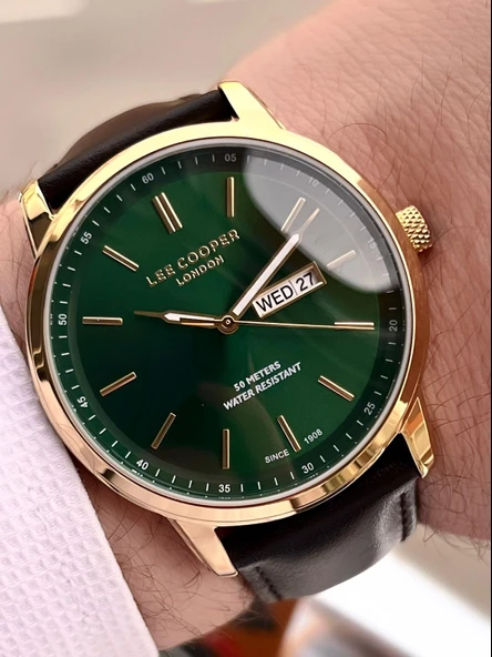 Lee Cooper İtalyan Tasarım Bileklik Hediyeli 2 Yıl Garantili 5 Atm Erkek Kol Saati ELC.08235.172 - Resim 2