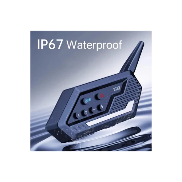 Bt62 Motosiklet Kask Kulaklığı Bluetooth Intercom 2 Intercom Bağlantılı