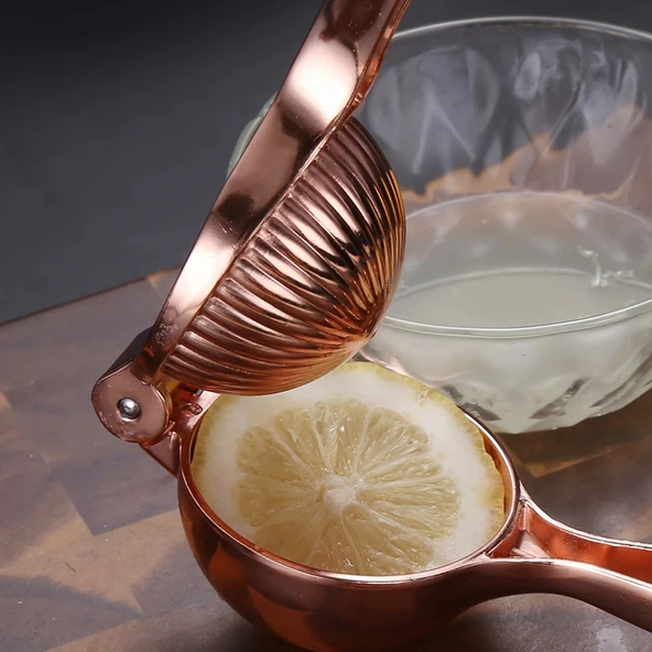 MyBru Rose Paslanmaz Çelik Limon Sıkacağı Narenciye sıkacağı (Büyük Boy) - Resim 3