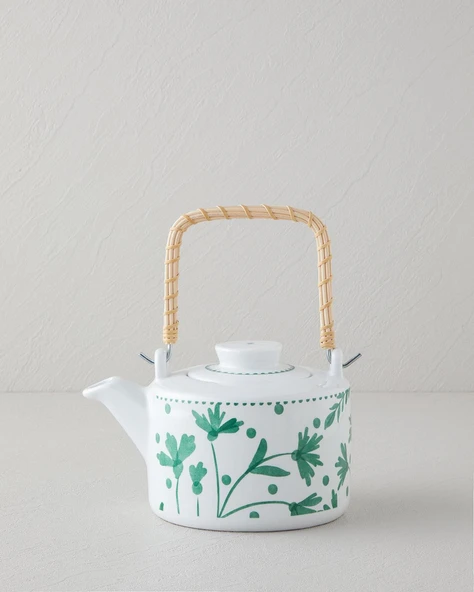 English Home Mintopia Porselen Demlik 850 ml Beyaz - Yeşil ürün görseli