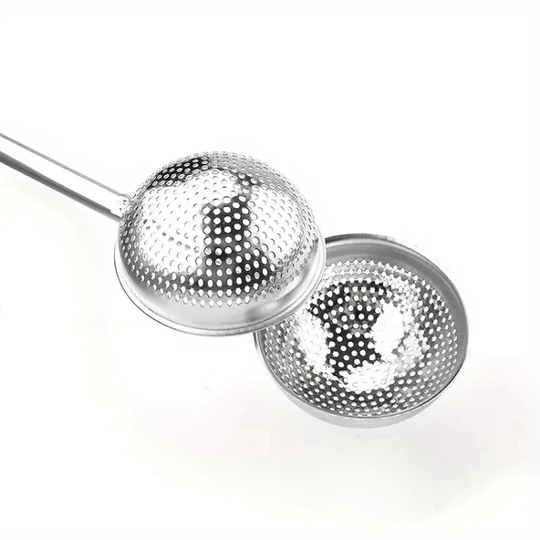 MyBru Paslanmaz Çelik Top Yaylı Çay Kahve Bitki Çayı Süzgeci - 6