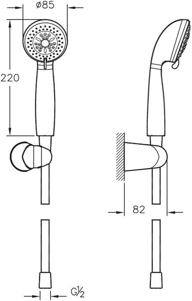 ARTEMA Compact 3F El Duşu Takımı A45694 - Resim 2