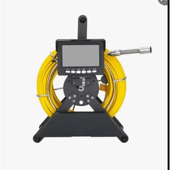 Profosyonel Ekranlı Kameralı 30 Metre Fiber Kablo Yılan Endoskop Kameralı Hafıza Kart Girişli Kuyu, Sondaj, Kanalizyasyon Kamerası 8 Mm 4.3 Inc - 8
