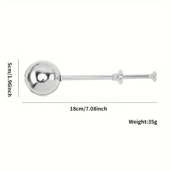 MyBru Paslanmaz Çelik Top Yaylı Çay Kahve Bitki Çayı Süzgeci - 8