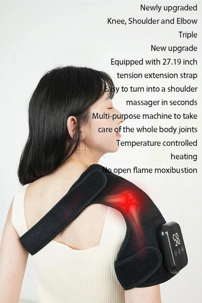 Glr ZK-2068 3D Kablosuz Diz Masaj Aleti | Isıtmalı, Titreşimli ve Akupunktur Noktalı Diz, Omuz, Dirsek Masaj Cihazı - 3