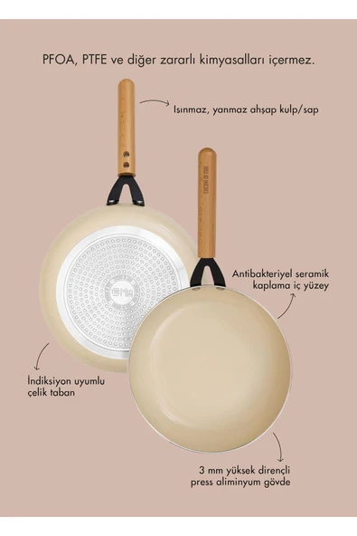 The mia cucina 5 parça tencere tava seti takımı çeyiz seti - Resim 2