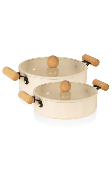 The mia cucina sığ pilavlık 24-26 cm karnıyarık tencere indiksiyonlu ocaklara uyumlu ürün görseli