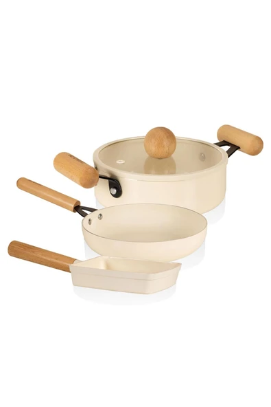 The mia cucina 4 parça kapaklı sahan ve tava seti takımı seramik kaplama ürün görseli