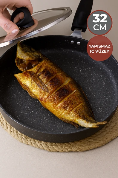 Granit Balık Tavası, Yanmaz Yapışmaz Börek Tavası 32 cm ürün görseli